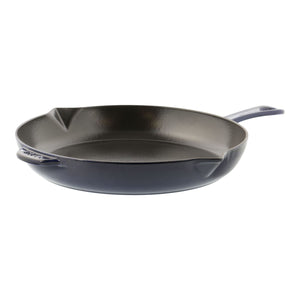 Staub 12" Cast Iron Fry Pan in Dark Blue