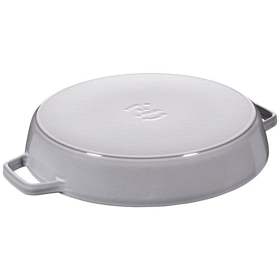 Staub 13" Double Handle Cast Iron Fry Pan in Graphite Grey