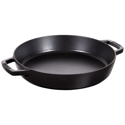 Staub 13" Double Handle Cast Iron Fry Pan in Black