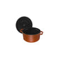 Staub 5.5 Qt. Cast Iron Round Dutch Oven in Burnt Orange