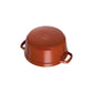 Staub 4 Qt. Cast Iron Round Dutch Oven in Burnt Orange