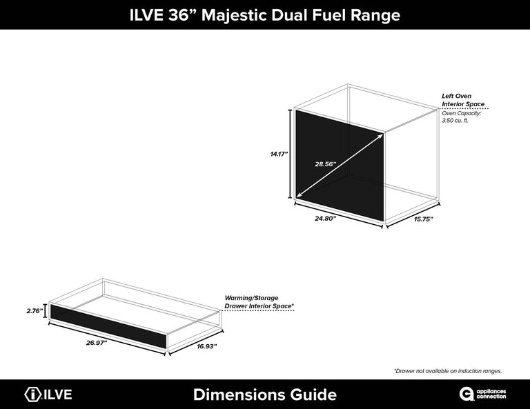 ILVE 36 in. Majestic II Series Natural Gas Burner and Single Electric Oven in Antique White with Copper Trim, UM096DNS3AWPNG