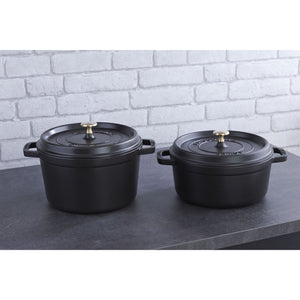 Staub 5 Qt. Cast Iron Tall Dutch Oven in Black