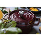 Staub 4 Qt. Cast Iron Round Dutch Oven in Grenadine