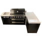 Mont Alpi 805 Black Stainless Steel Island Grill with 90 Degree Corner, MAi805-BSS90C