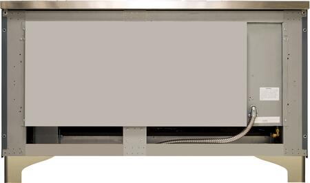 ILVE Majestic II 60" Natural Gas Burner, Electric Oven Range in Blue Grey with Brass Trim, UM15FDNS3BGGNG