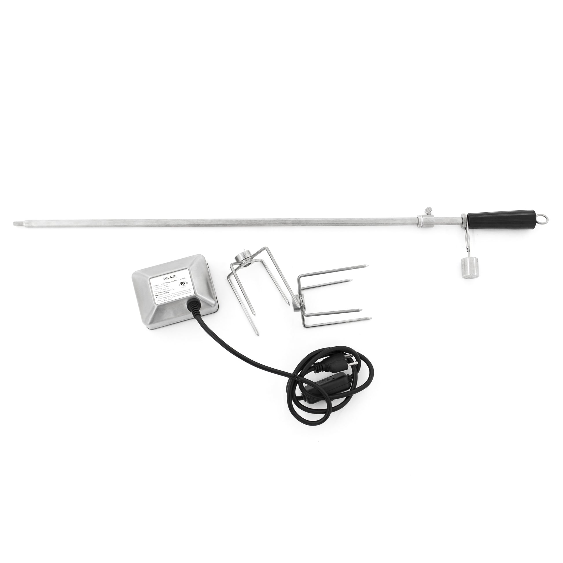 Blaze Rotisserie Kit For 32 Inch 4-Burner Gas Grill, BLZ-34-ROTIS-SS