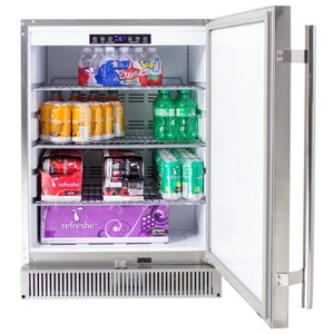 Blaze 24 in. Outdoor Rated Stainless Refrigerator 5.2 cu. ft., BLZ-SSRF-50DH