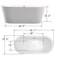 Vanity Art 59 in. x 29.5 in. Freestanding Soaking Bathtub, VA6812-S