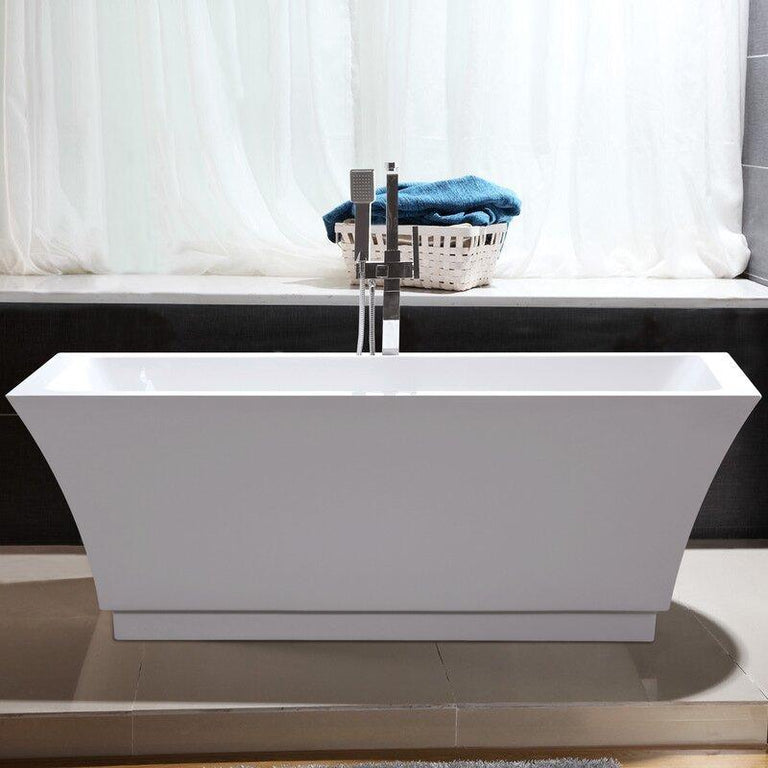 Vanity Art 59 in. x 29.5 in. Freestanding Soaking Bathtub, VA6817