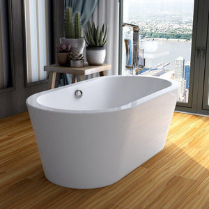 Vanity Art 59 in. x 29.5 in. Freestanding Soaking Bathtub, VA6812-S