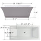 Vanity Art 59 in. x 29.5 in. Freestanding Soaking Bathtub, VA6817