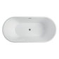 Vanity Art 59 in. Freestanding Soaking Bathtub, VA6815