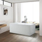 Vanity Art Talence 59 in. Acrylic Flatbottom Freestanding Bathtub in White, VA6813B