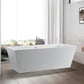 Vanity Art 59 in. x 30 in. Freestanding Soaking Bathtub, VA6814