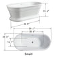 Vanity Art 59 in. x 30 in. Freestanding Soaking Bathtub, VA6610