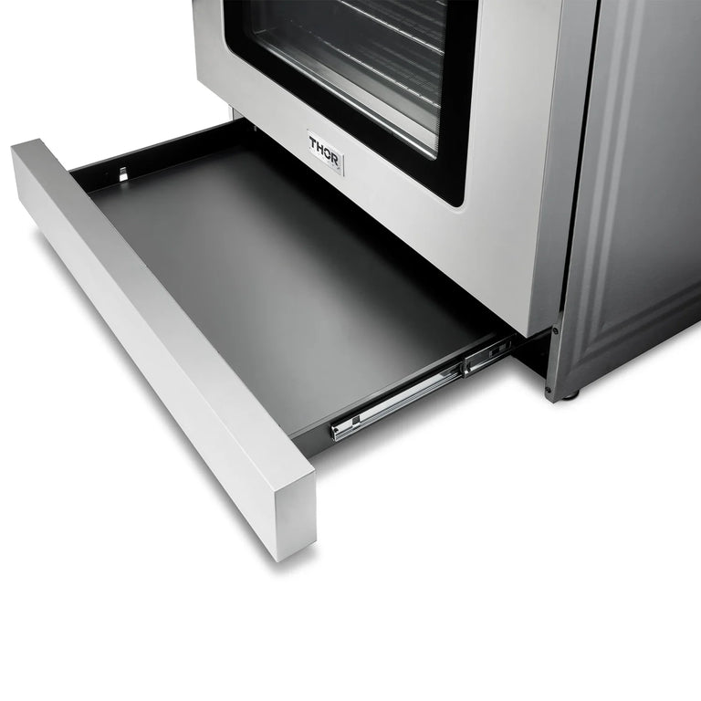 Thor Kitchen Package - 36" Gas Range, Range Hood, Microwave, Refrigerator with Water and Ice Dispenser, Dishwasher, AP-TRG3601LP-C-9