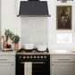 ILVE 30 in. Majestic Glossy Black Wall Mount Range Hood with 600 CFM Blower, UAM76BK
