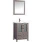 Vanity Art 48 in. Single Sink Vanity Cabinet with Ceramic Sink & Mirror - Grey, VA3024-48G
