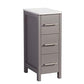 Vanity Art 108 in. Double Sink Vanity Cabinet with Ceramic Vessel Sink & Mirror - Grey, VA3136-108G