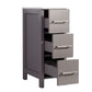 Vanity Art 108 in. Double Sink Vanity Cabinet with Ceramic Vessel Sink & Mirror - Grey, VA3136-108G