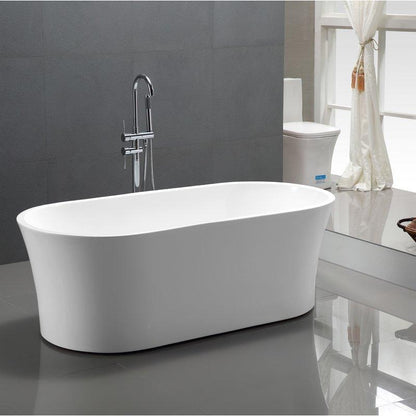 Vanity Art 63 in. x 29.5 in. Freestanding Soaking Bathtub, VA6809