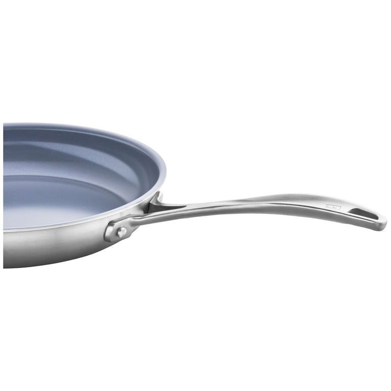 ZWILLING 10" Stainless Steel Ceramic Nonstick Fry Pan, Spirit 3-Ply Ceramic Nonstick Series