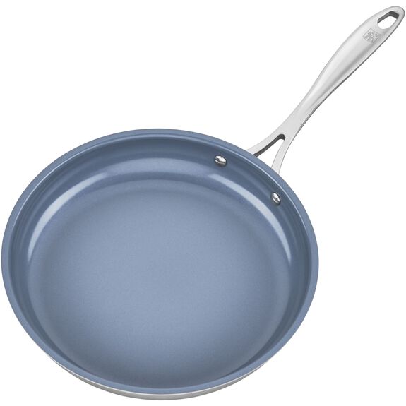 ZWILLING 10" Stainless Steel Ceramic Nonstick Fry Pan, Spirit 3-Ply Ceramic Nonstick Series