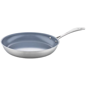ZWILLING 12" Stainless Steel Ceramic Nonstick Fry Pan, Spirit 3-Ply Ceramic Nonstick Series