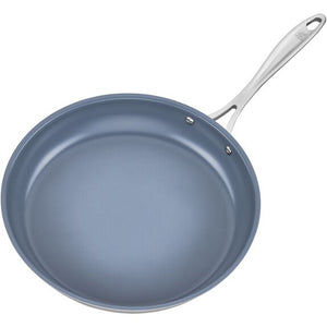 ZWILLING 12" Stainless Steel Ceramic Nonstick Fry Pan, Spirit 3-Ply Ceramic Nonstick Series