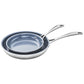 ZWILLING 2pc Stainless Steel Ceramic Nonstick Fry Pan Set, Spirit 3-Ply Ceramic Nonstick Series