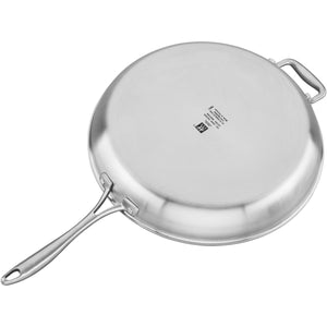 ZWILLING 14" Stainless Steel Ceramic Nonstick Fry Pan, Spirit 3-Ply Ceramic Nonstick Series