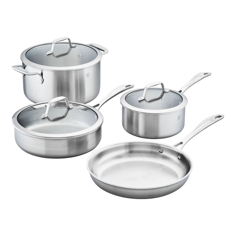 ZWILLING 7pc Stainless Steel Cookware Set, Spirit 3-Ply Series