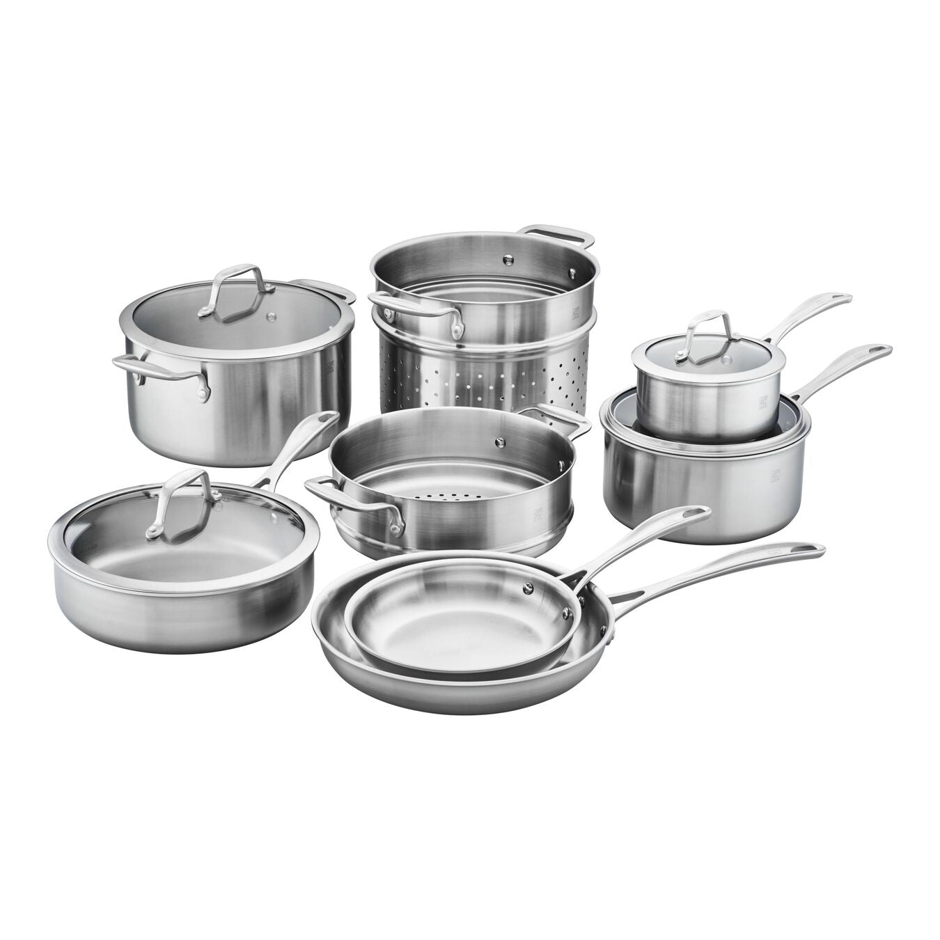 ZWILLING 12pc Stainless Steel Cookware Set, Spirit 3-Ply Series