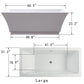 Vanity Art 66.5 in. x 31.5 in. Freestanding Soaking Bathtub, VA6817-L