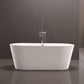 Vanity Art Lorient 67 in. Acrylic Flatbottom Freestanding Bathtub in White, VA6812
