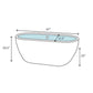 Vanity Art 67 in. x 31.5 in. Freestanding Soaking Bathtub in Red and White, VA6311-RL