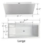 Vanity Art 67 in. Freestanding Soaking Bathtub, VA6814-L