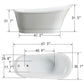 Vanity Art 67 in. x 31.5 in. Freestanding Soaking Bathtub, VA6803