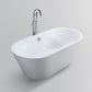 Vanity Art Beziers 67 in. Acrylic Flatbottom Freestanding Bathtub in White, VA6804
