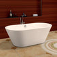 Vanity Art Beziers 67 in. Acrylic Flatbottom Freestanding Bathtub in White, VA6804