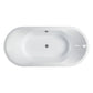 Vanity Art Beziers 67 in. Acrylic Flatbottom Freestanding Bathtub in White, VA6804