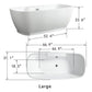 Vanity Art 67 in. x 31 in. Freestanding Soaking Bathtub, VA6835-L
