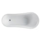 Vanity Art Freestanding White Acrylic 69-Inch Claw Foot Soaking Bathtub, VA6310-L