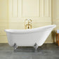 Vanity Art Freestanding White Acrylic 69-Inch Claw Foot Soaking Bathtub, VA6310-L