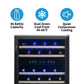 NewAir 24 In. Built-In 46 Bottle Dual Zone Wine Cooler in Black, NWC046BS00