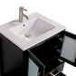Vanity Art 72 in. Double Sink Vanity Cabinet with Ceramic Sink & Mirror - Espresso, VA3024-72E