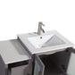 Vanity Art 60 in. Double Sink Vanity Cabinet with Ceramic Sink & Mirror - Grey, VA3024-60G