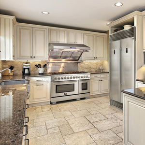 FORNO Appliance Package- 48 Inch Gas Range, Wall Mount Range Hood, AP-FFSGS6244-48