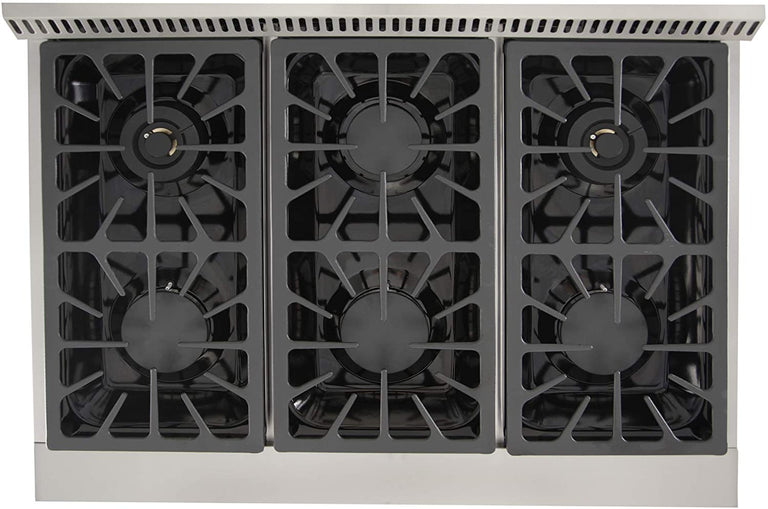 Kucht Professional 36 in. 5.2 cu ft. Natural Gas Range with Silver Knobs, KRG3618U-S